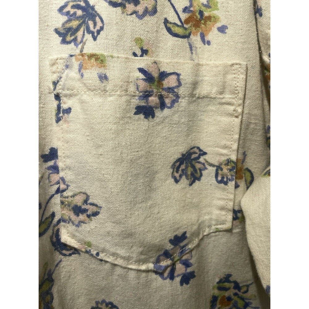Pilcro Anthropologie Kailey Floral Tunic Button Down Size Large - Picture 7 of 13